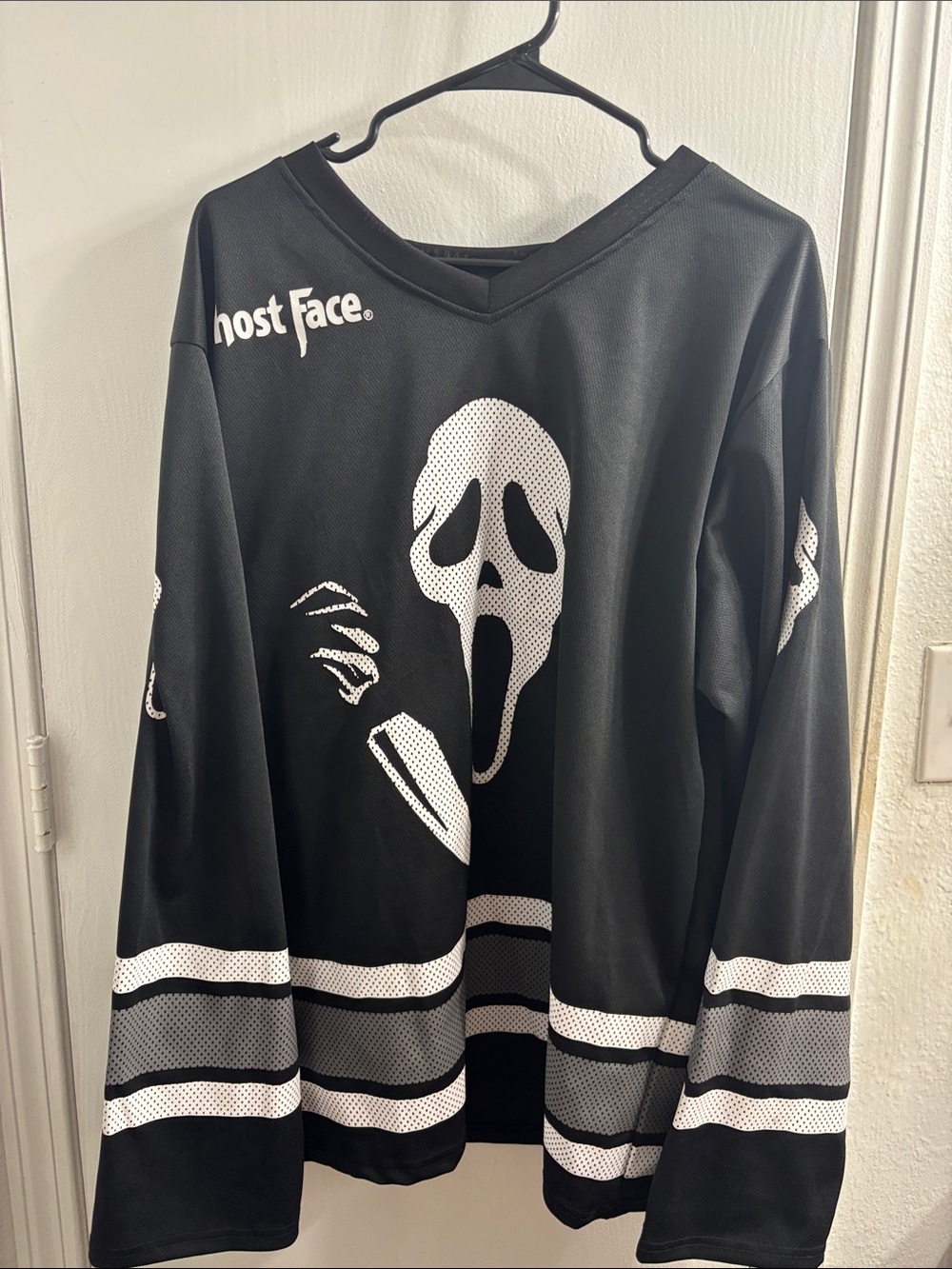 Black 'Ghost Face' men’s Jersey